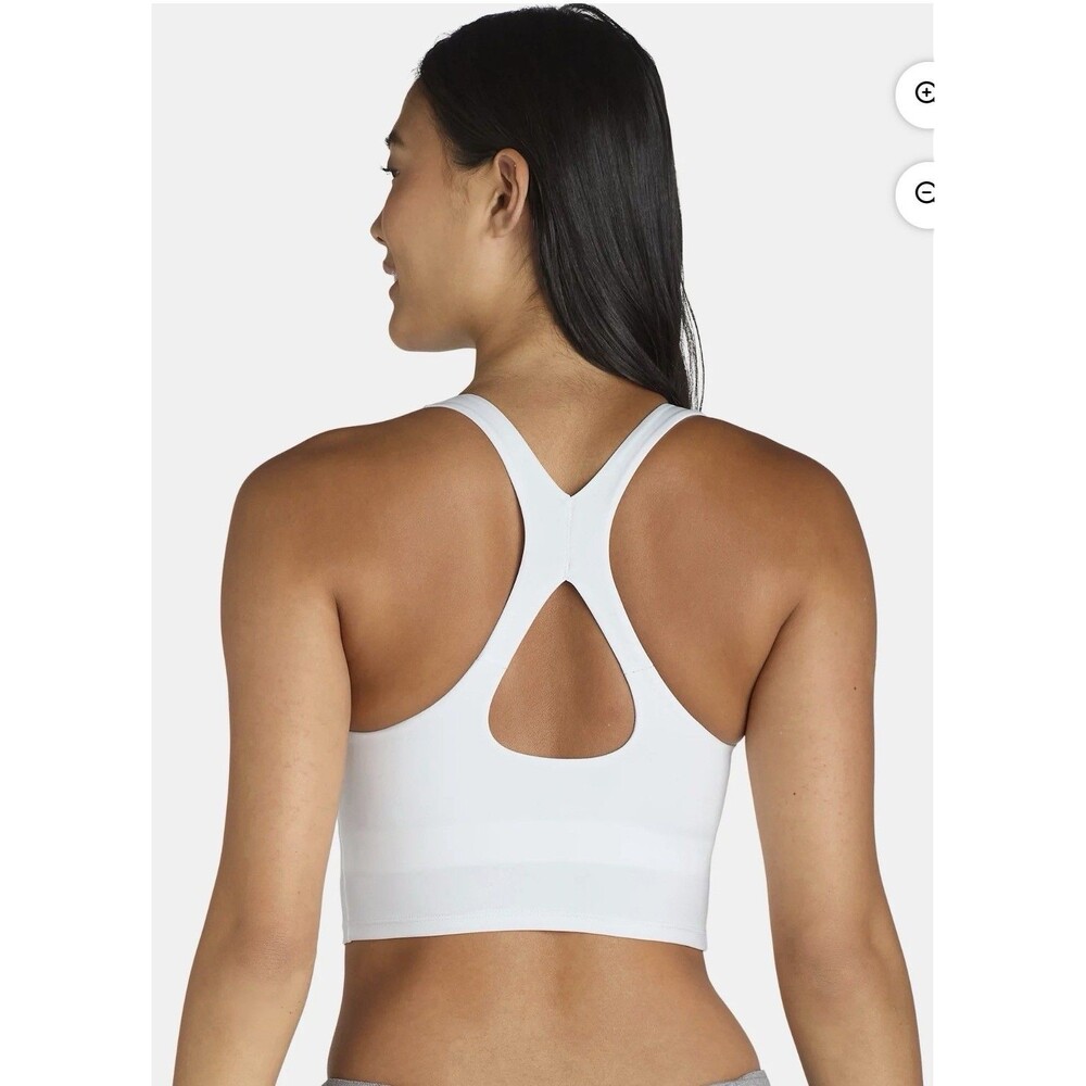 Avia‎ Square Neck Sports Bra for Women Medium Support White Size XL (XL)